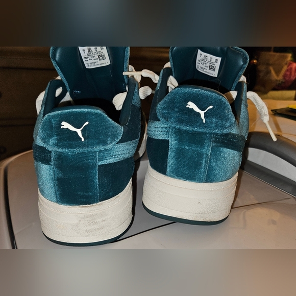 Puma Teal Velvet Sneakers - Picture 6 of 8